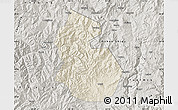 Shaded Relief Map of Yongren, semi-desaturated