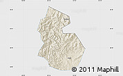 Shaded Relief Map of Yongren, single color outside