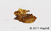 Physical Panoramic Map of Yongren, cropped outside