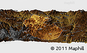 Physical Panoramic Map of Yongren, darken