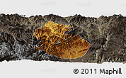 Physical Panoramic Map of Yongren, darken, semi-desaturated