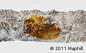 Physical Panoramic Map of Yongren, lighten, semi-desaturated