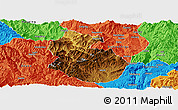 Physical Panoramic Map of Yongren, political outside