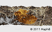 Physical Panoramic Map of Yongren, semi-desaturated