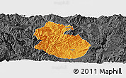 Political Panoramic Map of Yongren, darken, desaturated