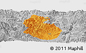 Political Panoramic Map of Yongren, lighten, desaturated