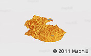 Political Panoramic Map of Yongren, single color outside