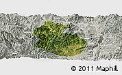 Satellite Panoramic Map of Yongren, lighten, semi-desaturated