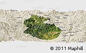 Satellite Panoramic Map of Yongren, shaded relief outside