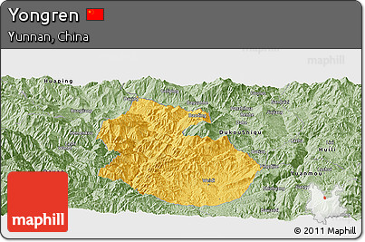 Savanna Style Panoramic Map of Yongren