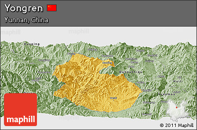 Savanna Style Panoramic Map of Yongren