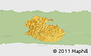 Savanna Style Panoramic Map of Yongren, single color outside
