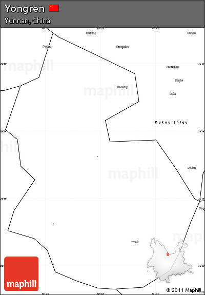 Blank Simple Map of Yongren