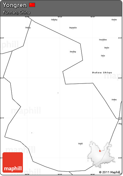 Blank Simple Map of Yongren