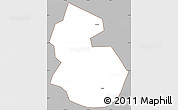 Gray Simple Map of Yongren, cropped outside