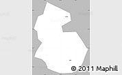 Gray Simple Map of Yongren, single color outside