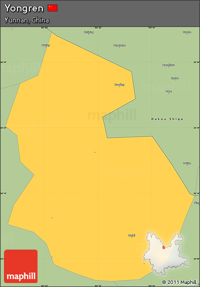 Savanna Style Simple Map of Yongren