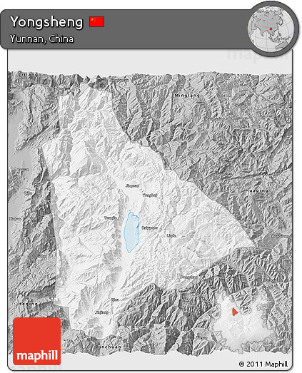 Gray 3D Map of Yongsheng