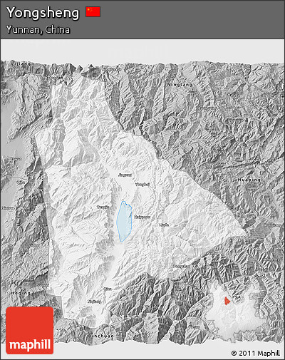 Gray 3D Map of Yongsheng
