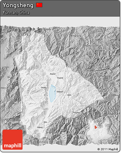 Gray 3D Map of Yongsheng