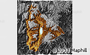 Physical 3D Map of Yongsheng, darken, desaturated