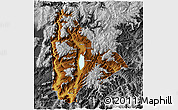 Physical 3D Map of Yongsheng, desaturated