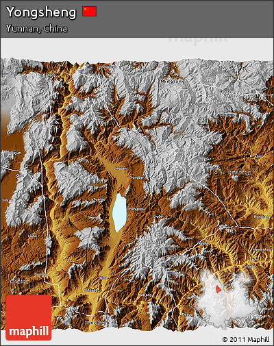 Physical 3D Map of Yongsheng