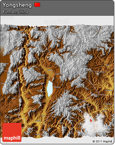 Physical 3D Map of Yongsheng