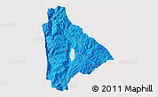 Political 3D Map of Yongsheng, cropped outside