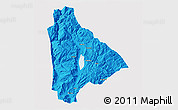 Political 3D Map of Yongsheng, single color outside