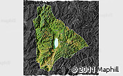 Satellite 3D Map of Yongsheng, darken, desaturated