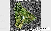 Satellite 3D Map of Yongsheng, desaturated