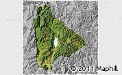 Satellite 3D Map of Yongsheng, lighten, desaturated