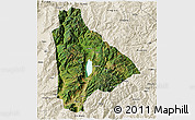 Satellite 3D Map of Yongsheng, shaded relief outside