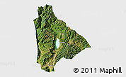 Satellite 3D Map of Yongsheng, single color outside
