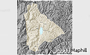 Shaded Relief 3D Map of Yongsheng, darken, desaturated