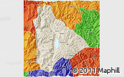 Shaded Relief 3D Map of Yongsheng, political outside
