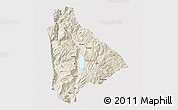 Shaded Relief 3D Map of Yongsheng, single color outside