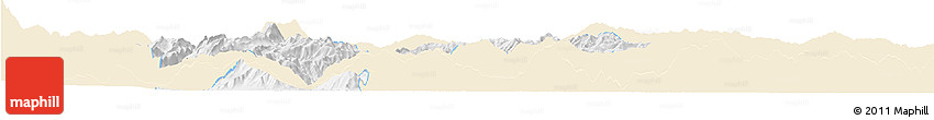 Classic Style Horizon Map of Yongsheng, single color outside