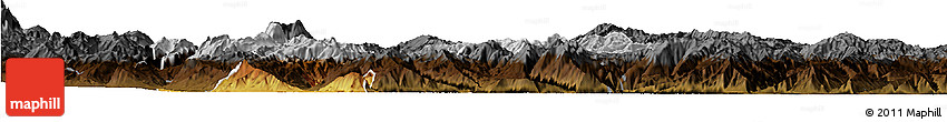 Physical Horizon Map of Yongsheng, darken