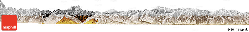 Physical Horizon Map of Yongsheng, lighten