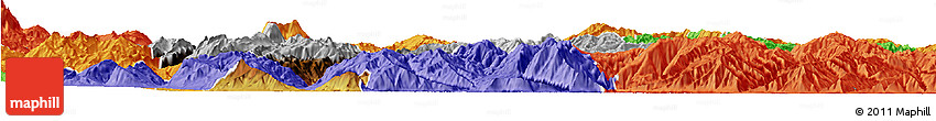 Physical Horizon Map of Yongsheng, political outside