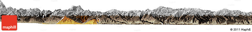 Physical Horizon Map of Yongsheng, semi-desaturated