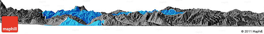 Political Horizon Map of Yongsheng, darken, desaturated