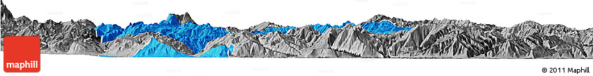 Political Horizon Map of Yongsheng, desaturated