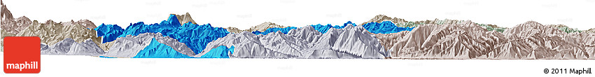 Political Horizon Map of Yongsheng, lighten, semi-desaturated
