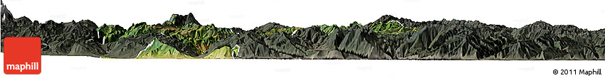Satellite Horizon Map of Yongsheng, darken, semi-desaturated