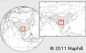 Blank Location Map of Yongsheng, highlighted country, within the entire country