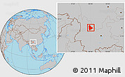 Gray Location Map of Yongsheng