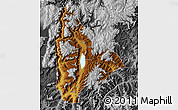 Physical Map of Yongsheng, desaturated